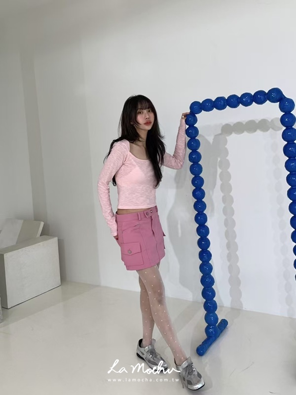 中腰銀釦雙口袋褲裙 (闆娘.花花清單)